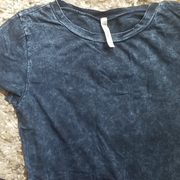 Navy Blue Distressed Babydoll Dress Small - Picture 2 of 4